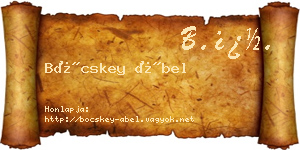 Böcskey Ábel névjegykártya